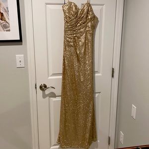 Gold Sparkle strapless dress
